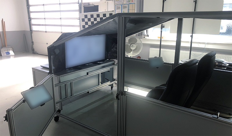 Interaction prototype integrated in car simulator