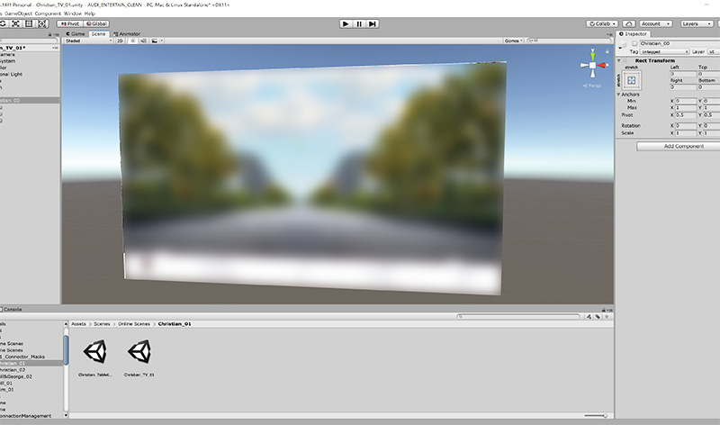 Unity development windshield prototype