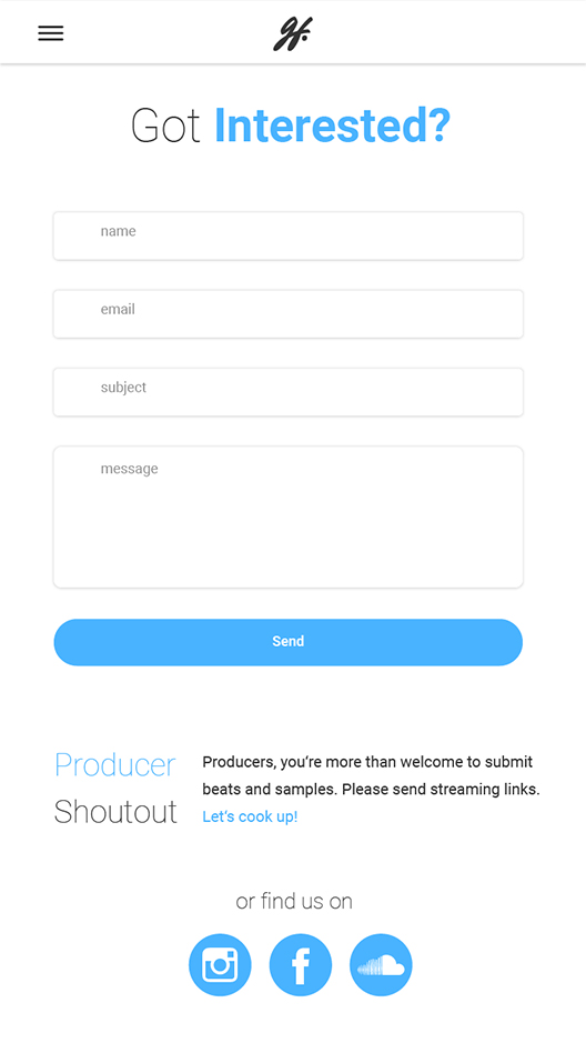 Mobile contact form