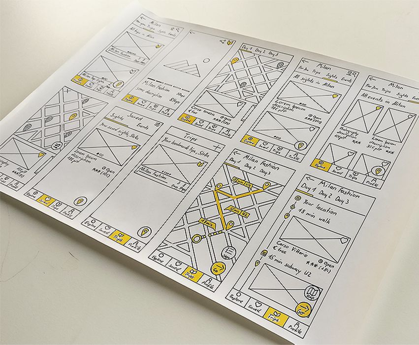 paper wireframes